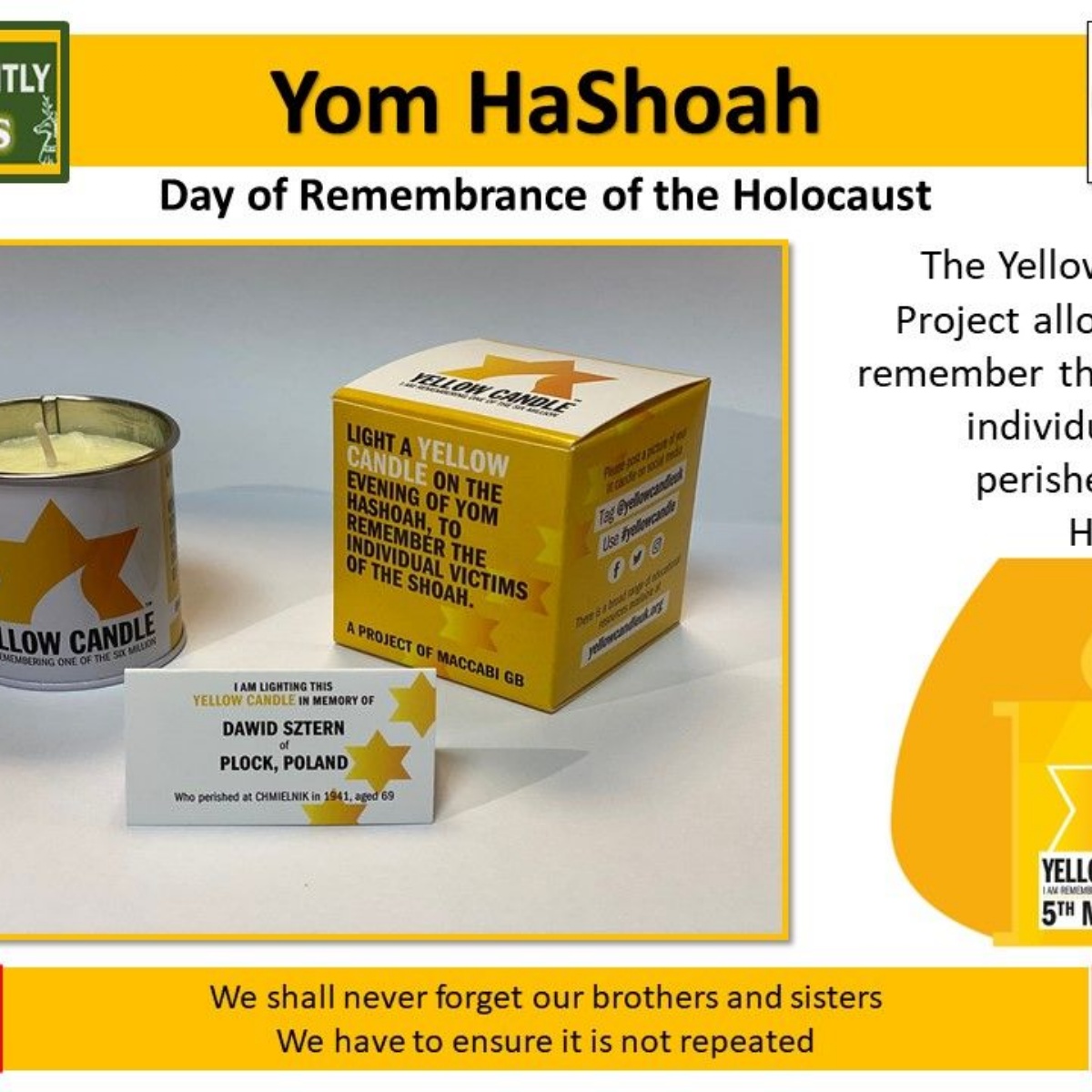 Hinchingbrooke School Fortnightly Focus Yom HaShoah w/c 29 April 2024